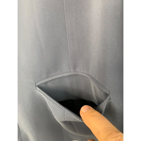 Kasper Zip Relaxed 2-Piece Gray Pant Suit Size 16 Cuffable HR Wide Leg 7636 GUC - Picture 15 of 15